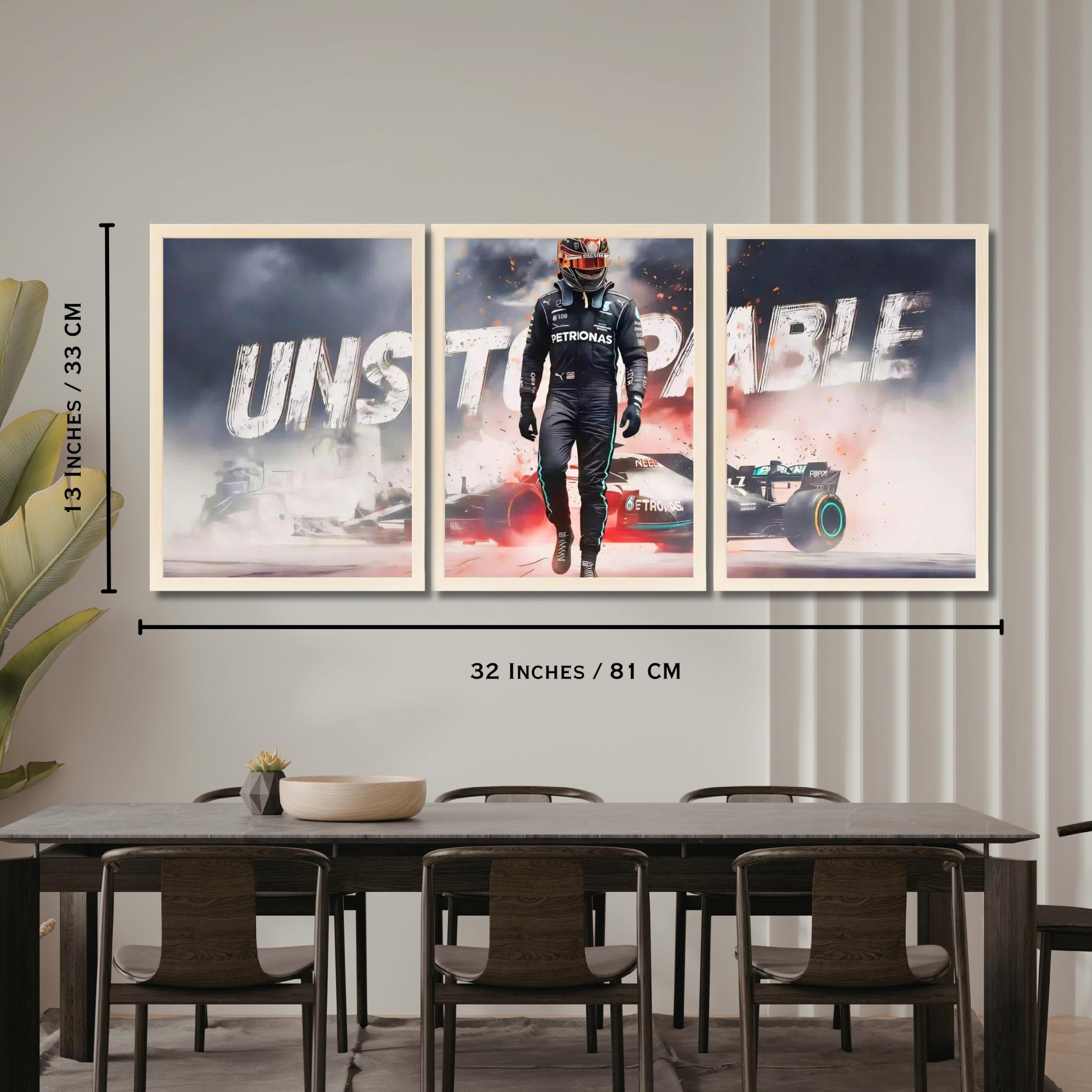VENUXE ARTS Set Of 3 Big Sports Cars Framed Posters Gift Items for Boys Room Wall Decoration Bedroom Living Room Office Studio Décor | Car Poster Frame for Wall Décor