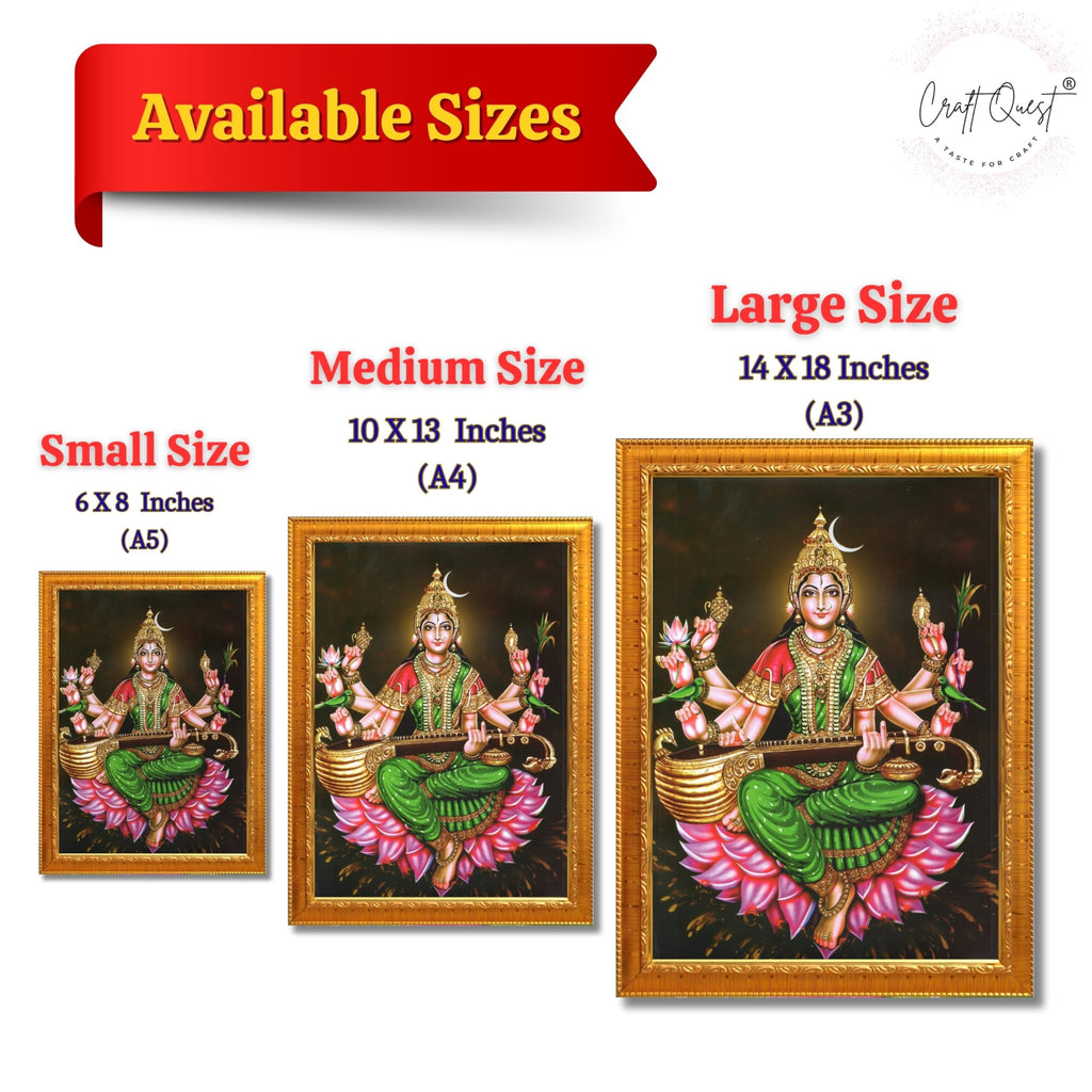 CRAFT QUEST Raja Syamala Devi Shyamala Matangi Wall Photo Frame | South God Picture Frame for Home, Office, Temple & Gifting, Decor