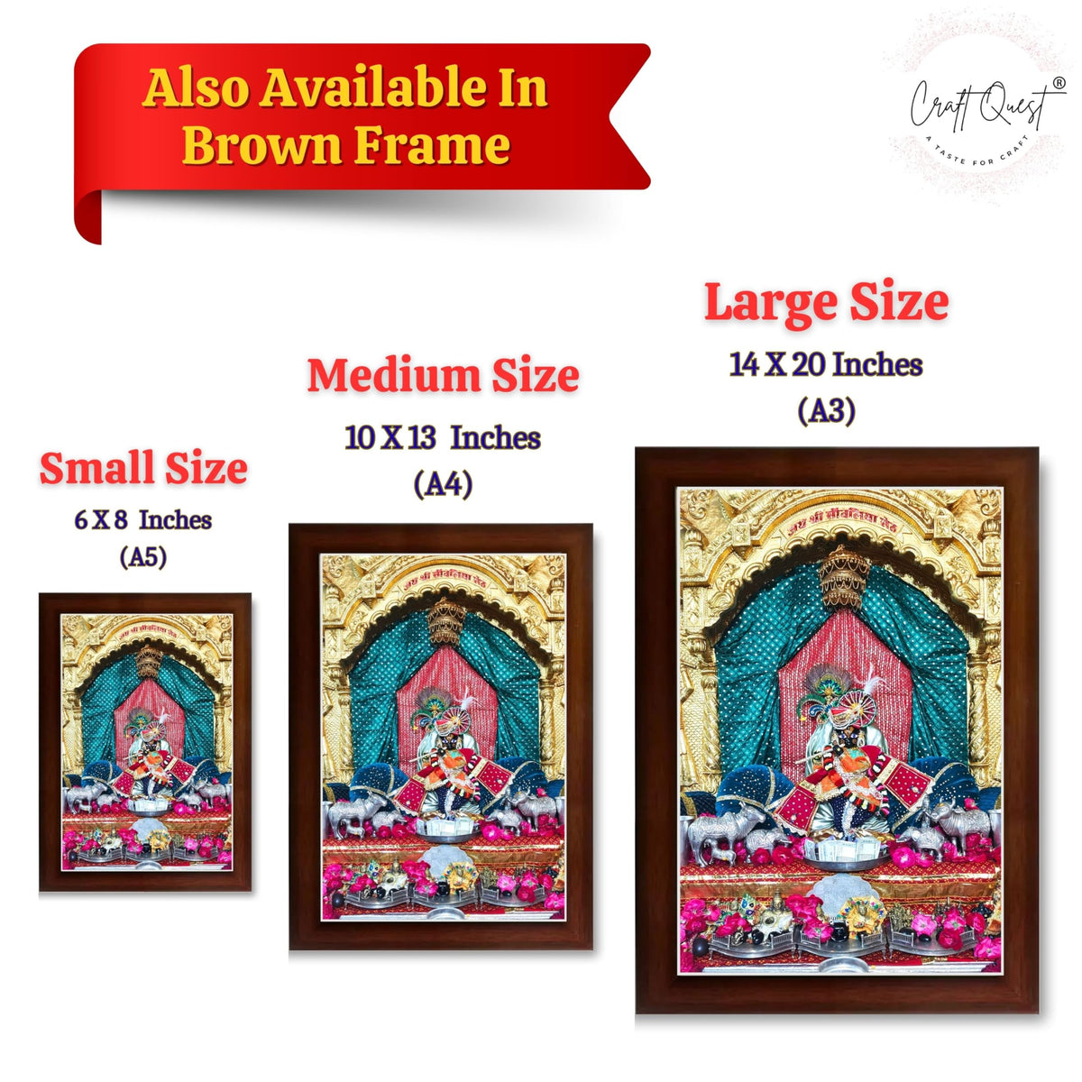 CRAFT QUEST Shree Sanwaliya Seth Shringaar Darshan Religious Photo Frame