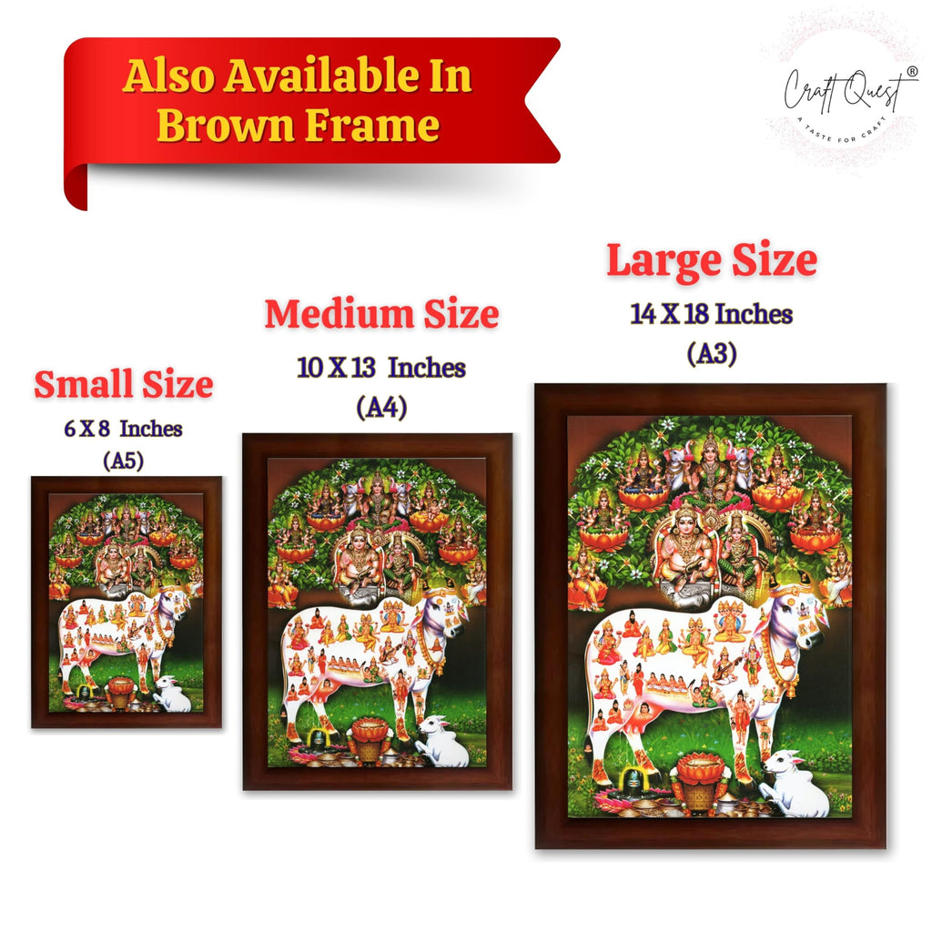 CRAFT QUEST Lord Kubera Swamy Kuber Kubera Wall Painting Framed, Religious Photo Frame, Home Decoration Gift Item