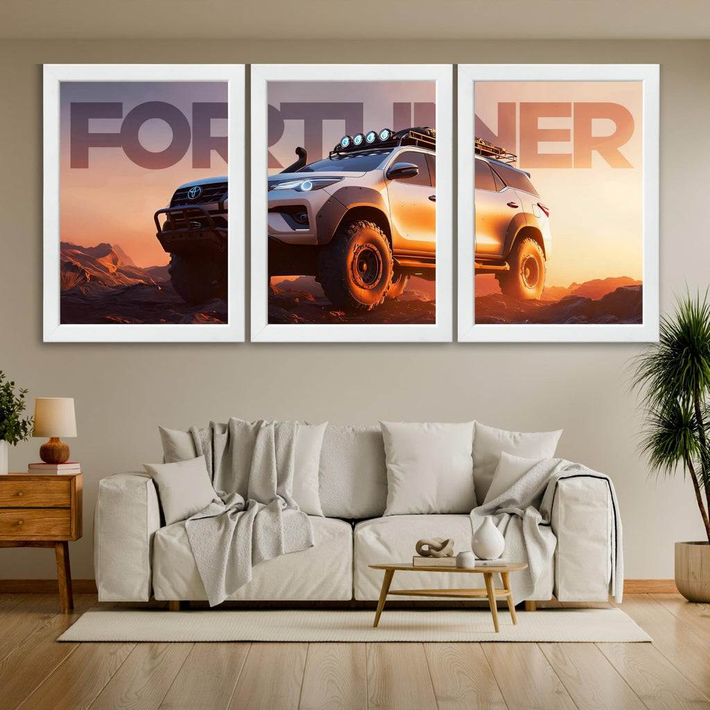 VENUXE ARTS Set Of 3 Big Sports Cars Framed Posters Gift Items for Boys Room Wall Decoration Bedroom Living Room Office Studio Décor | Car Poster Frame for Wall Décor