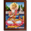 CRAFT QUEST Sindhi Lord Jhulelal/lal Sai Vishnu Avtar/Sindhi God Religious Golden Photo Frame For Mandir And Wall Decor | Best Gifting Option |