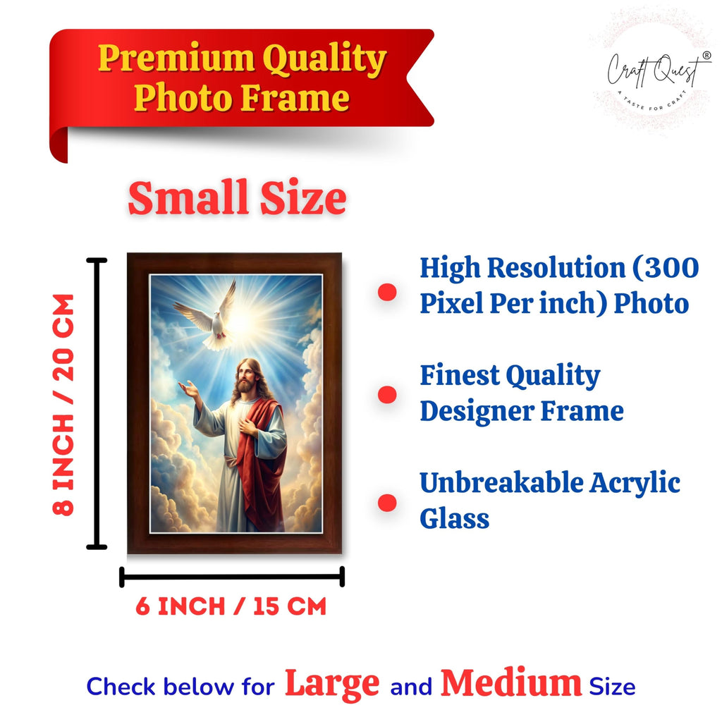 CRAFT QUEST Lord Jesus Christ Christmas Photo Frame Decor For Wall/Table/Room