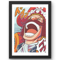 CRAFT QUEST One Piece Anime Laminated Posters Framed Painting with Matte Black Frame (14 Inches x 10 Inches)