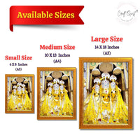 CRAFT QUEST Baglamuklhi maa/mata wodden Religious Photo Frame for Home, Office