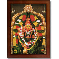 CRAFT QUEST Vijayawada Kanaka Durga Devi Durgamma Wall Photo Framed | South God Frame for Home, Office, Temple & Gifting