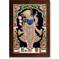 CRAFT QUEST Shrinathji Photo with Frame | Shreenathji Photo with Frame Religious Framed Painting