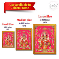 CRAFT QUEST Durga Maa Mata Goddess Nav Navadurga Navdurga Wall Painting Framed Home Décor