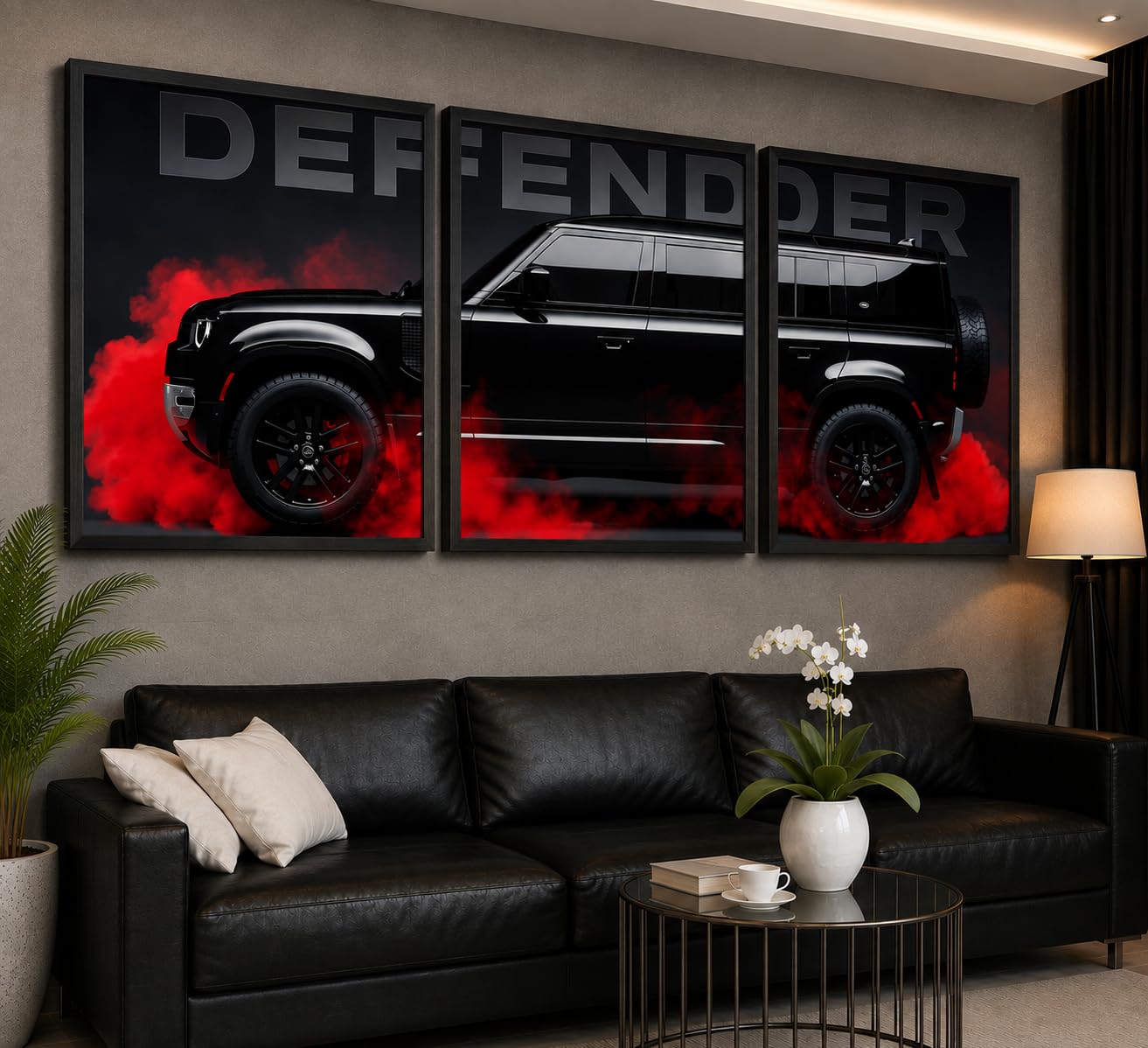 VENUXE ARTS Set Of 3 Big Sports Cars Framed Posters Gift Items for Boys Room Wall Decoration Bedroom Living Room Office Studio Décor | Car Poster Frame for Wall Décor