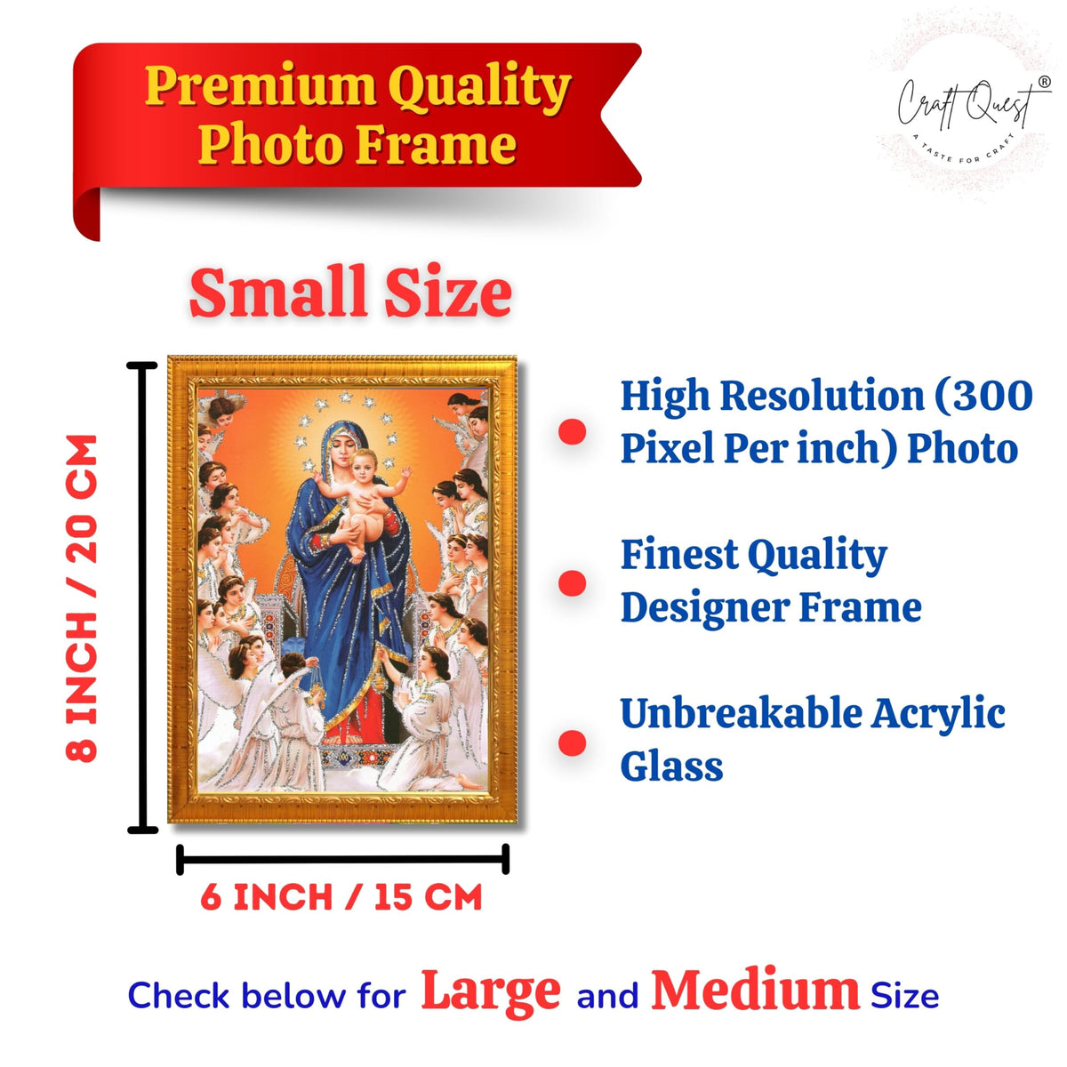 CRAFT QUEST Lord Jesus Christ Painting Aesthetic Hanging Photo Frame Decorative Item Home Decoration and Wall Decor for Living Room and Bedroom