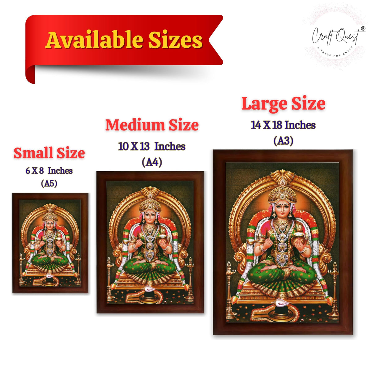 CRAFT QUEST Shiva & Maa Annapurna devi sitting on throne photo frame with Acrylic Glass for Kitchen, Food & Prosperity Blessing Hindu