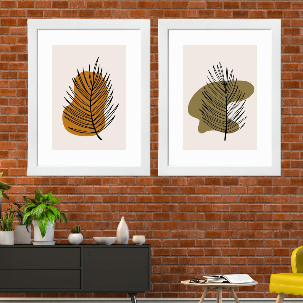 CRAFT QUEST Wall Art Decor Paintings | Set of 2 Wall Art Frames for Home Decoration | Ideal for Living Room, Bedroom & Office (Style 114)