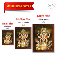 CRAFT QUEST Swarnakarshana Bhairava Swamy With Lakshmi Devi and Kuber Bhagwan Wall Photo Frame | South God Picture Frame for Home, Office, Temple & Gifting