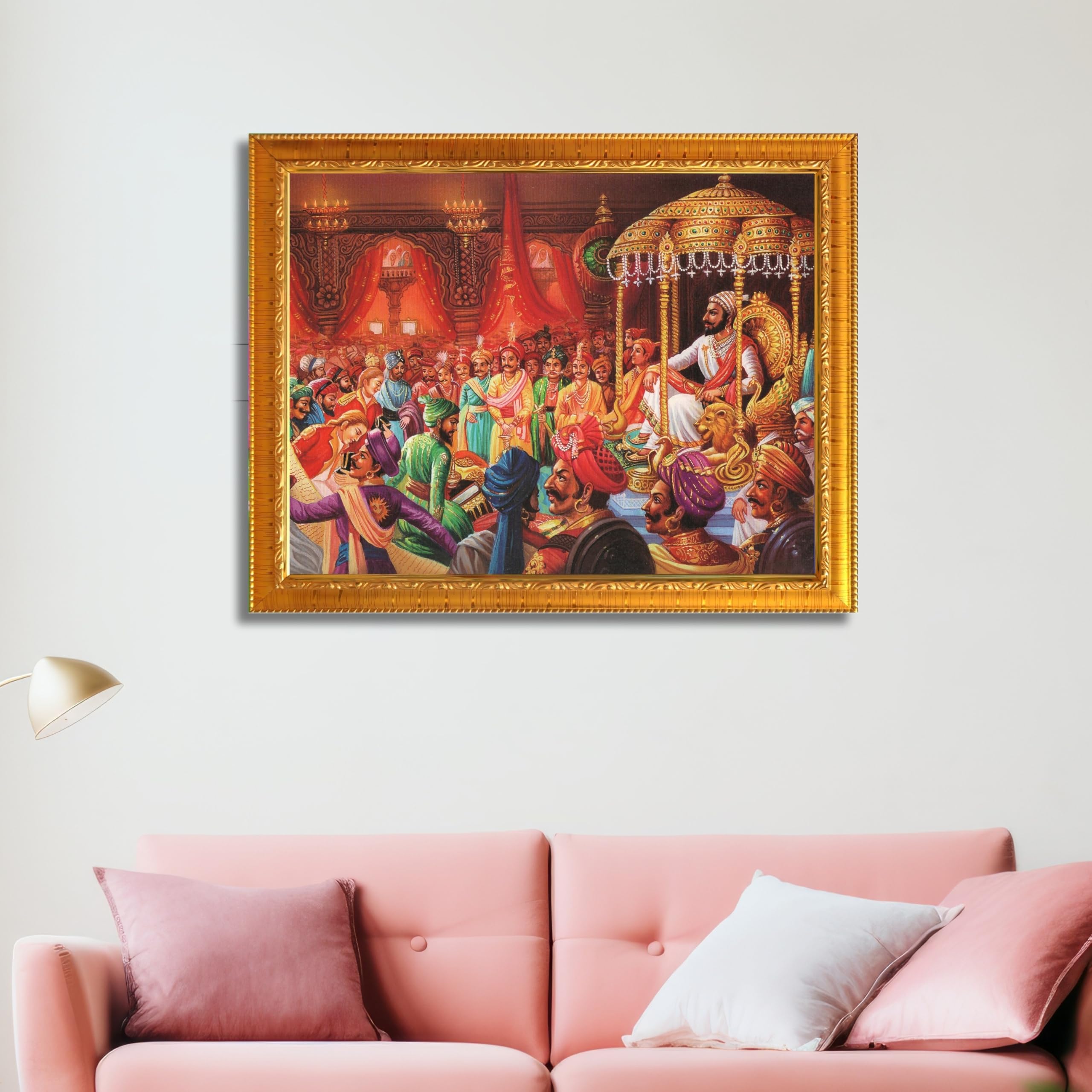 CRAFT QUEST Chattrapati Shivaji Maharaj Wall Photo Frame | For Living, Pooja Room | Home Decoration Item | Best Gifting Option