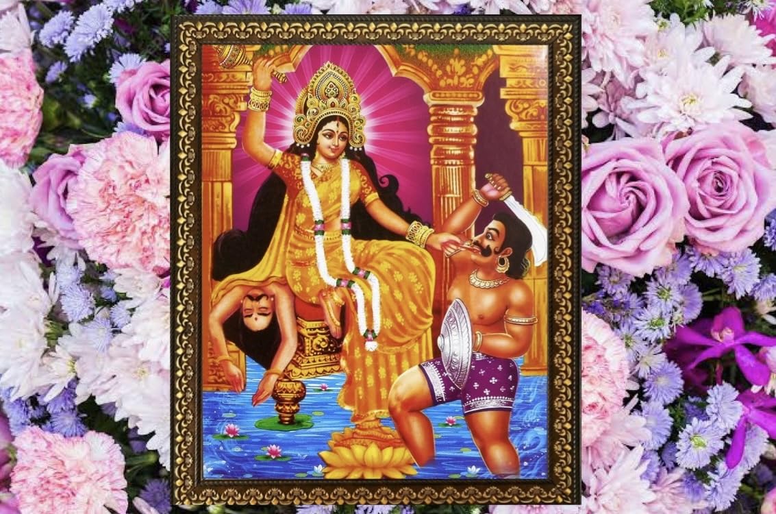 Bajaj Creations Baglamukhi Mata Religious photo frame for mandir, home and office