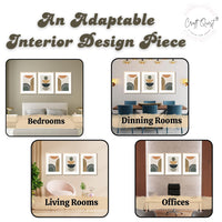 CRAFT QUEST Abstract With Different Shapes | Set of 3 Frames for Home Decoration | Ideal for Living Room, Bedroom & Offices