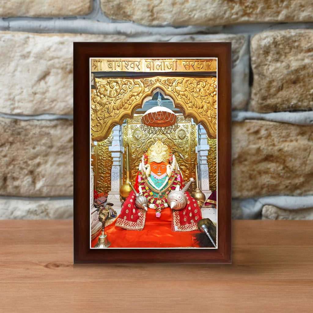 CRAFT QUEST Bageshwar Dham, Baba, Sarkar, Pandit Dhirendra Shastri Photo Religious Frame