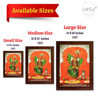 CRAFT QUEST aptashrungi/Saptashringi Devi, God Religious Framed with Acrylic Glass