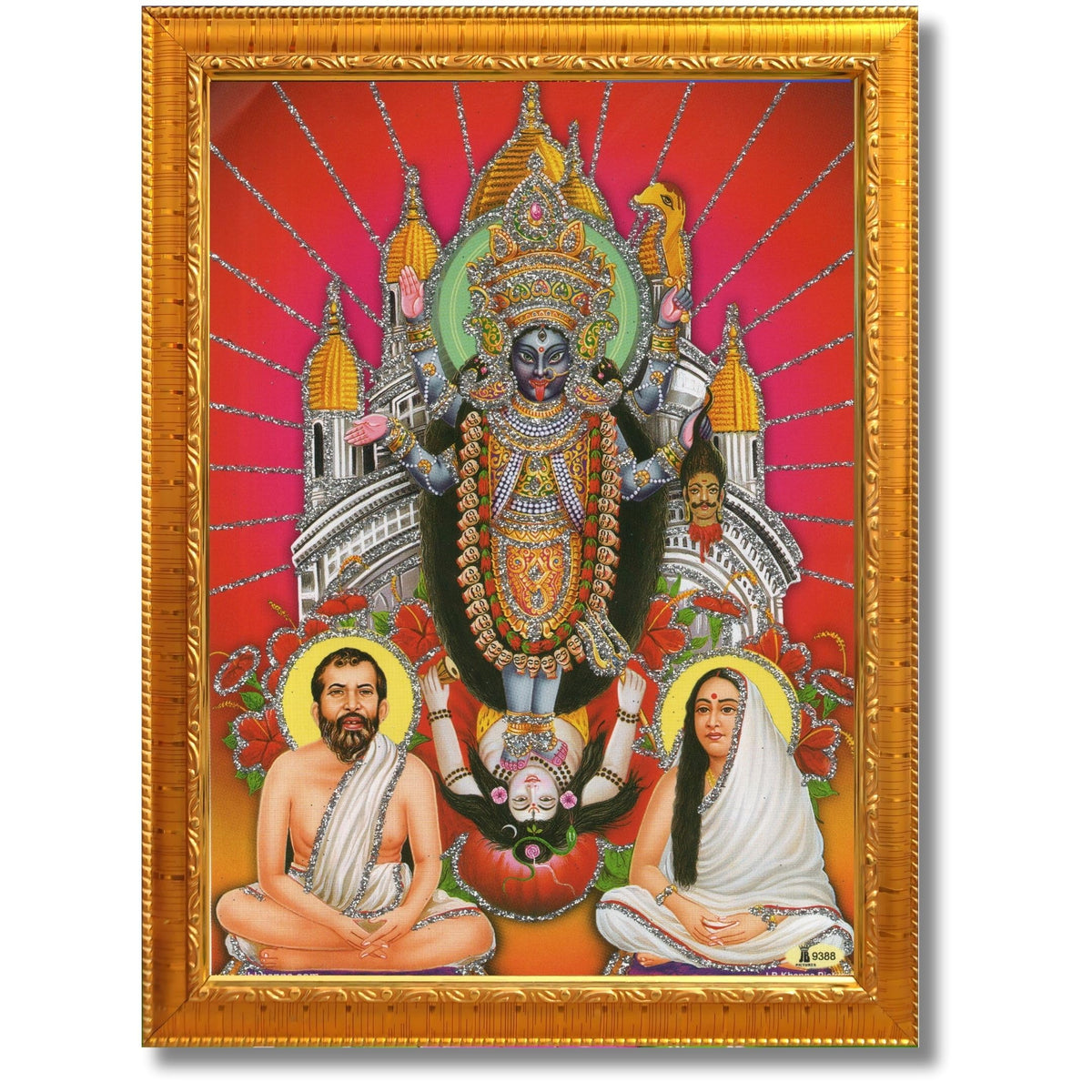 CRAFT QUEST Kali Mata photo with frame, God Religious Framed With Acrylic Glass