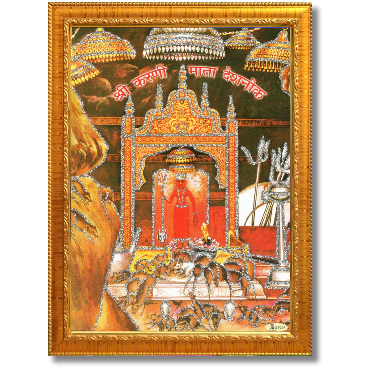 CRAFT QUEST Karni Mata Deshnok Photo Frame For Home, Office And Bedroom Wall Decoration