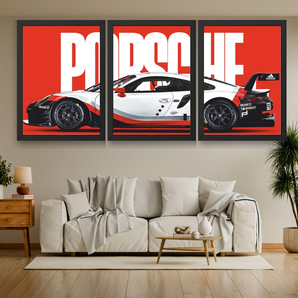 VENUXE ARTS Set Of 3 Big Sports Cars Framed Posters Gift Items for Boys Room Wall Decoration Bedroom Living Room Office Studio Décor | Car Poster Frame for Wall Décor