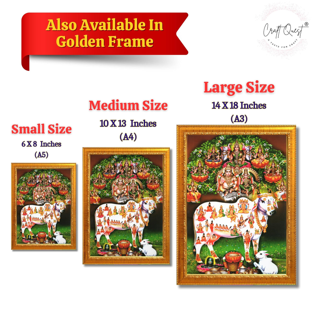 CRAFT QUEST Lord Kubera Swamy Kuber Kubera Wall Painting Framed, Religious Photo Frame, Home Decoration Gift Item