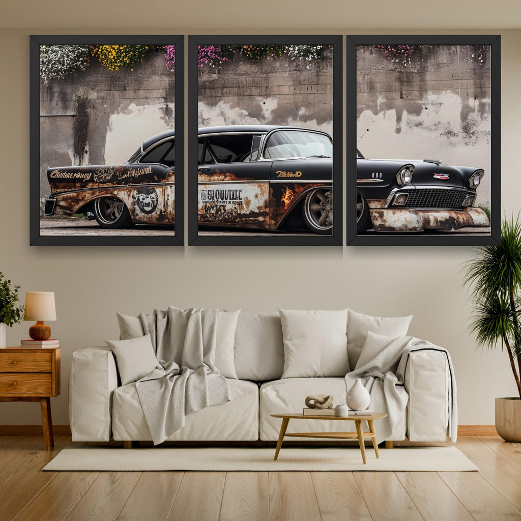 VENUXE ARTS Set Of 3 Big Sports Cars Framed Posters Gift Items for Boys Room Wall Decoration Bedroom Living Room Office Studio Décor | Car Poster Frame for Wall Décor