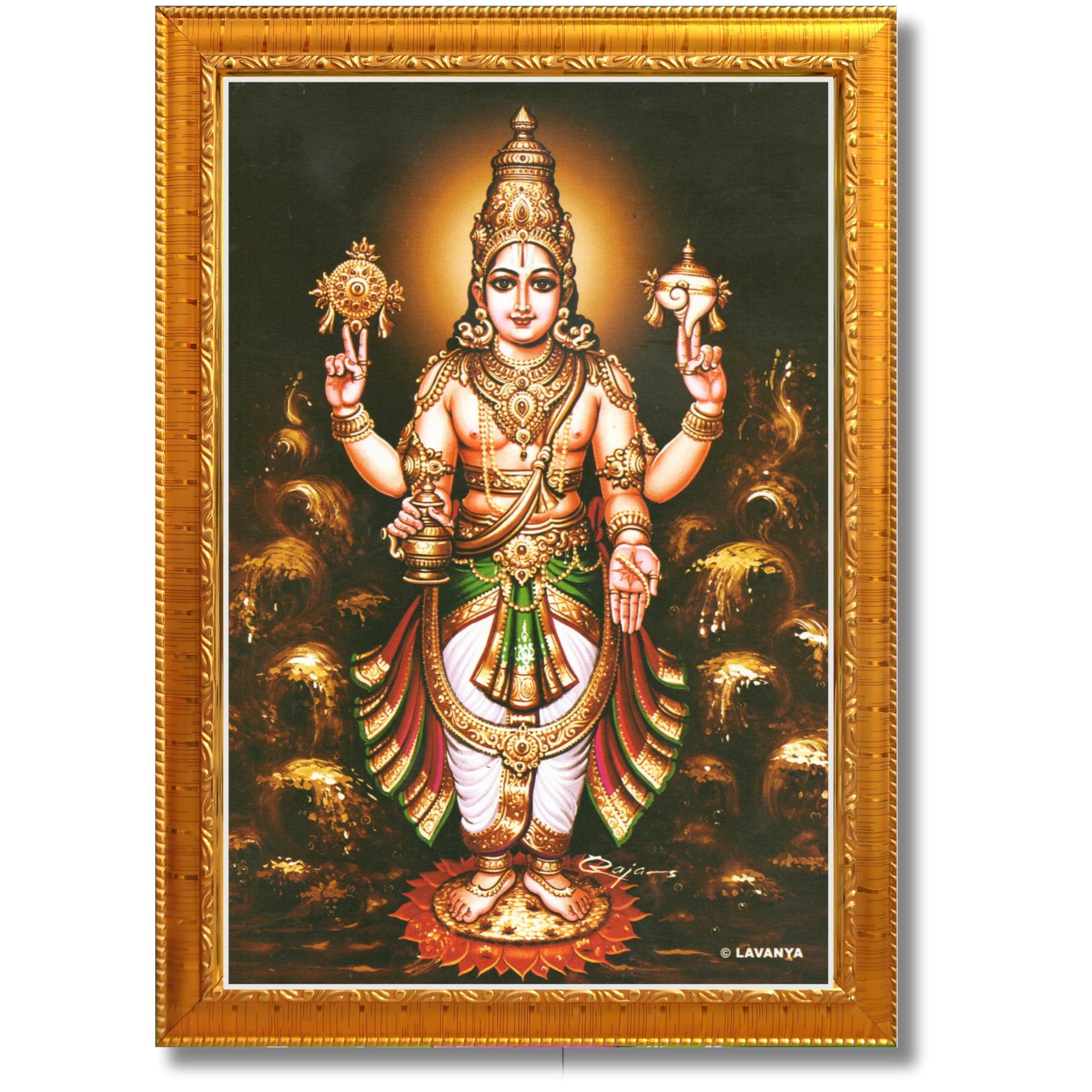 CRAFT QUEST Dhanvantari/Dhanvantri God of Health and Ayurveda Photo Frame