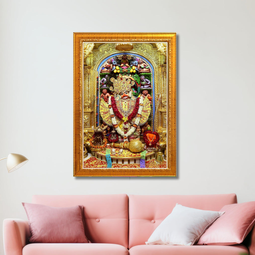 CRAFT QUEST Shree Kashtabhanjan Dev Hanumanji Salangpur Photo Frame Synthetic, Wall hangings
