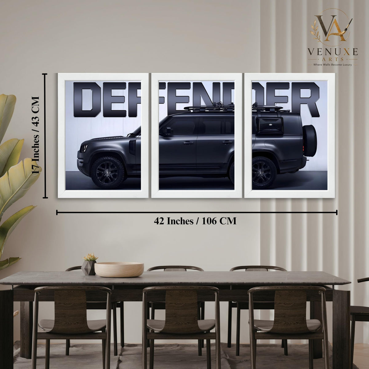 VENUXE ARTS Set Of 3 Big Sports Cars Framed Posters Gift Items for Boys Room Wall Decoration Bedroom Living Room Office Studio Décor | Car Poster Frame for Wall Décor