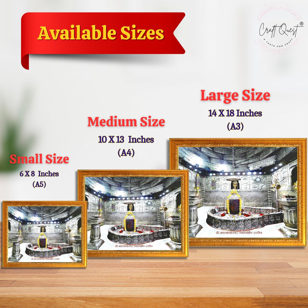 CRAFT QUEST Mahakal Shivling Photo Frame Shiv Mahakaleshwar Bholenath Mahakal Photo Frame, Religious Photo Frame