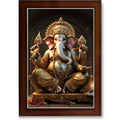 CRAFT QUEST Lord Ganpati Ganapathi Hanging Wall Painting Framed Home Decor GA-258