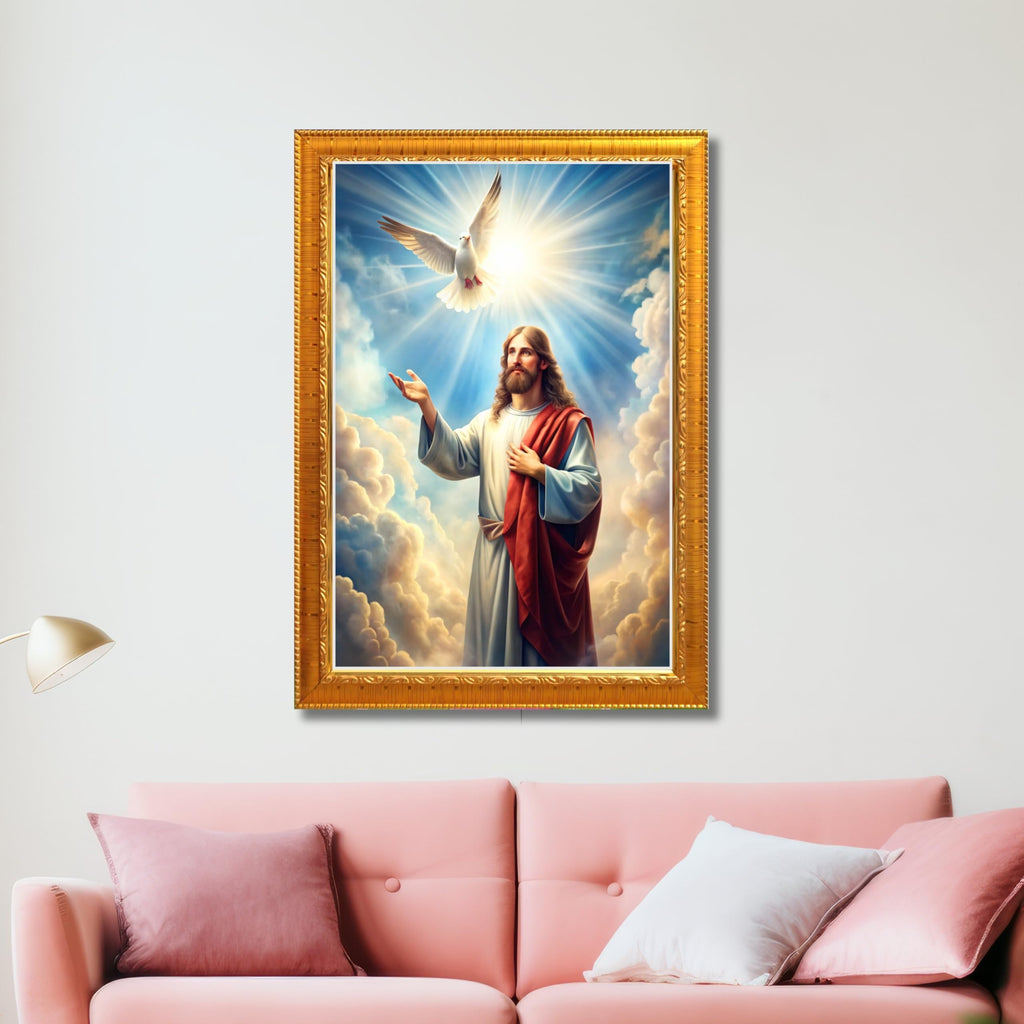 CRAFT QUEST Lord Jesus Christ Christmas Photo Frame Decor For Wall/Table/Room