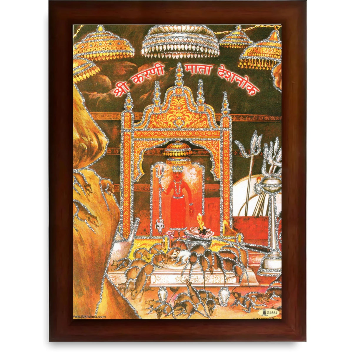 CRAFT QUEST Karni Mata Deshnok Photo Frame For Home, Office And Bedroom Wall Decoration