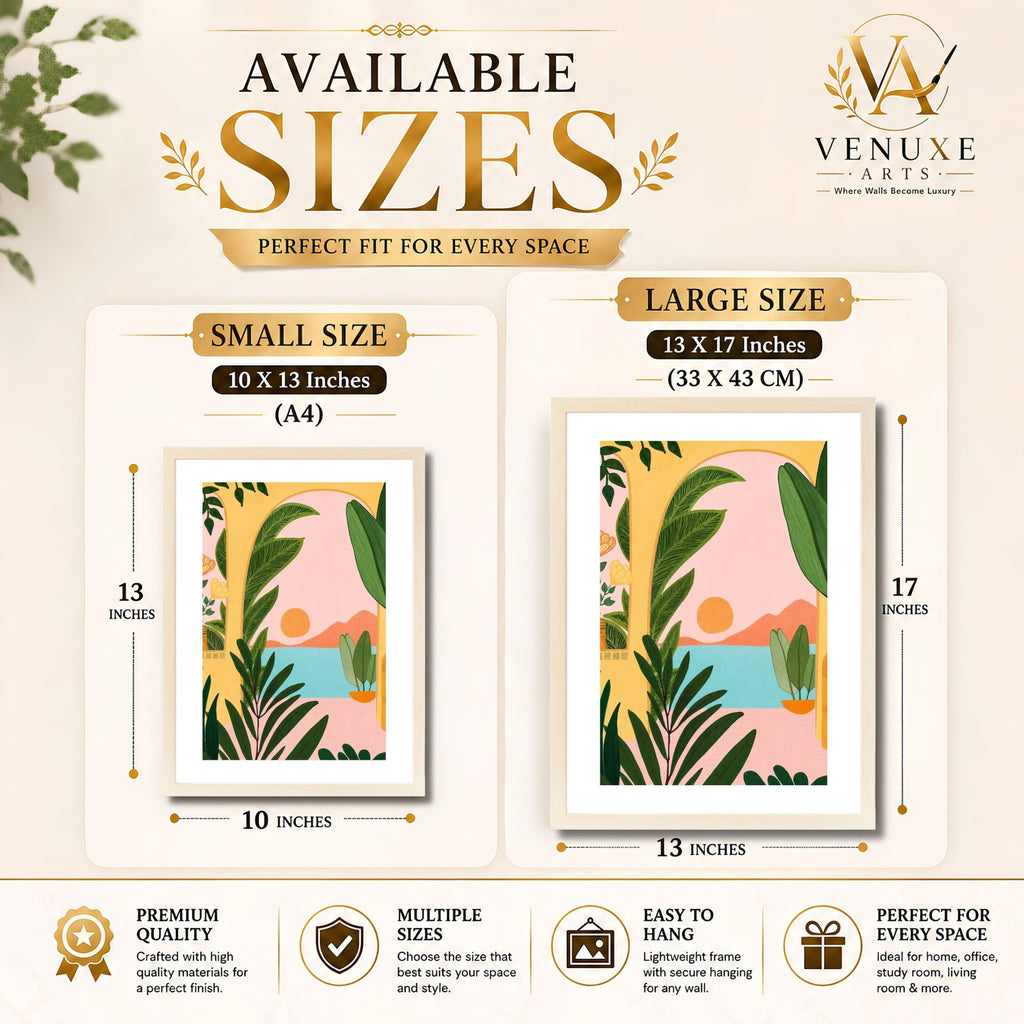 VENUXE ARTS Womens Contemporary Wall Art Posters for Home, Office, Study & Bedroom | Ready to Hang Framed Wall Decor | Positive Quote Prints | Gift for Friends & Family