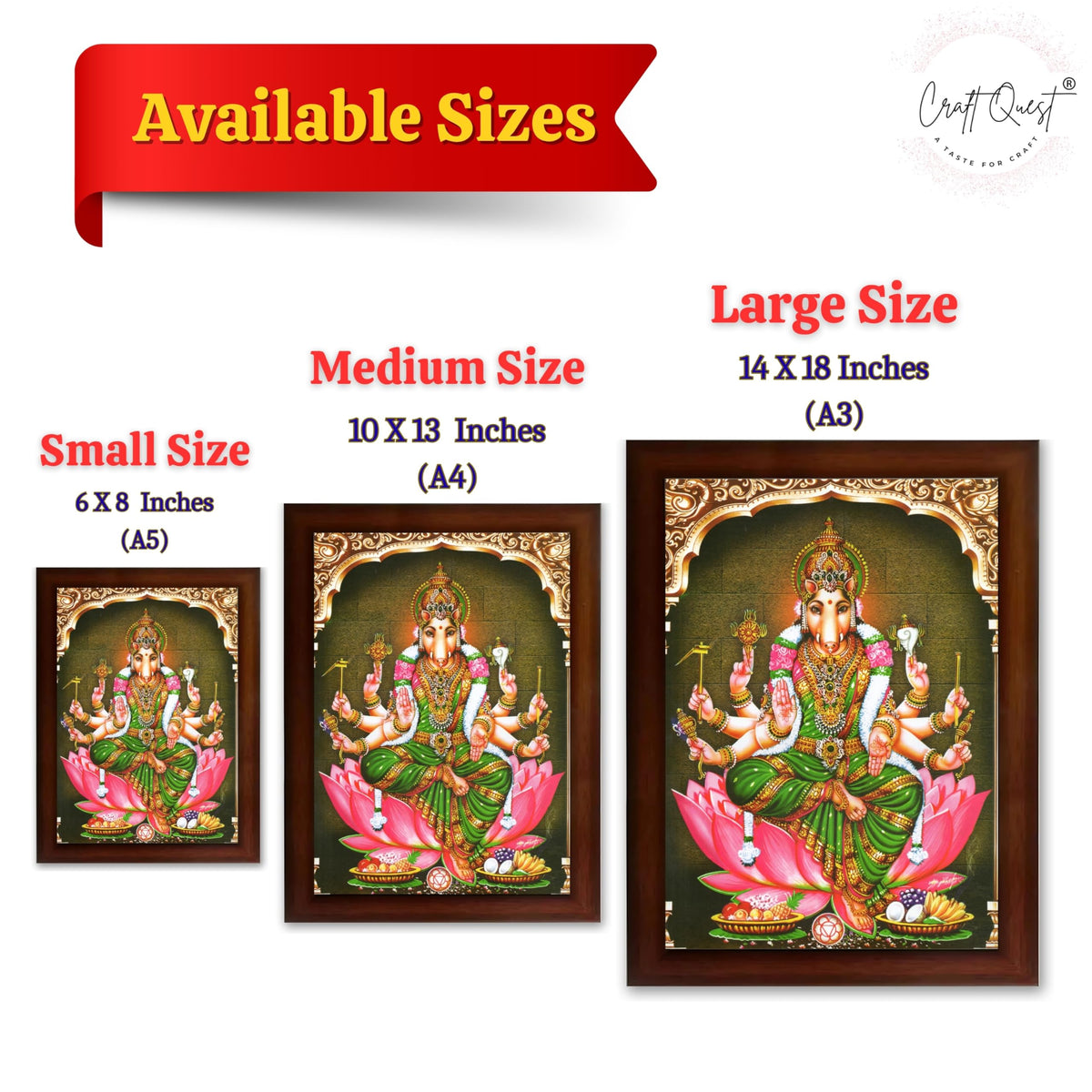 CRAFT QUEST Varahi Amman Photo Varahi Wall Painting Photo Frame | South God Frame for Home, Office, Temple & Gifting