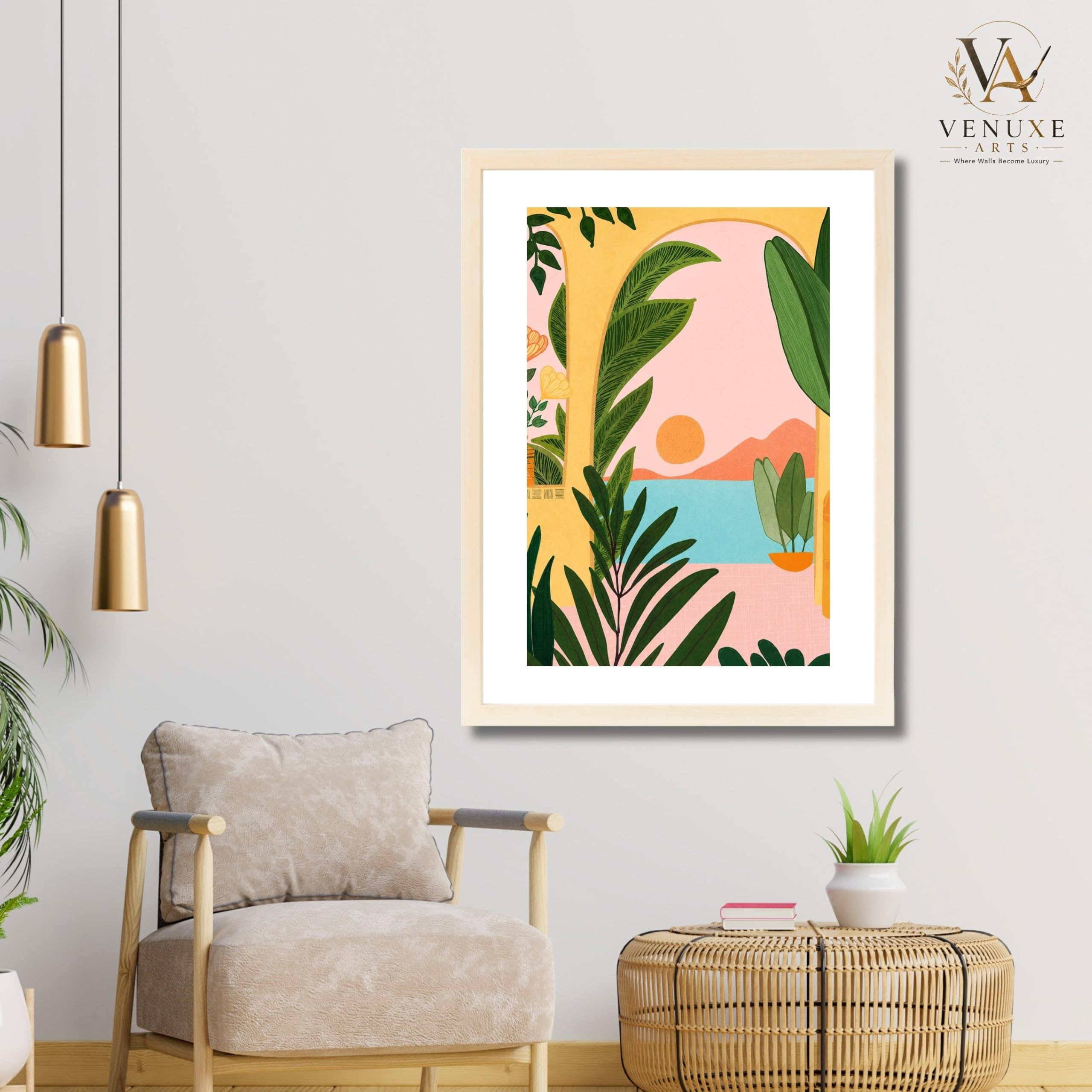 VENUXE ARTS Womens Contemporary Wall Art Posters for Home, Office, Study & Bedroom | Ready to Hang Framed Wall Decor | Positive Quote Prints | Gift for Friends & Family