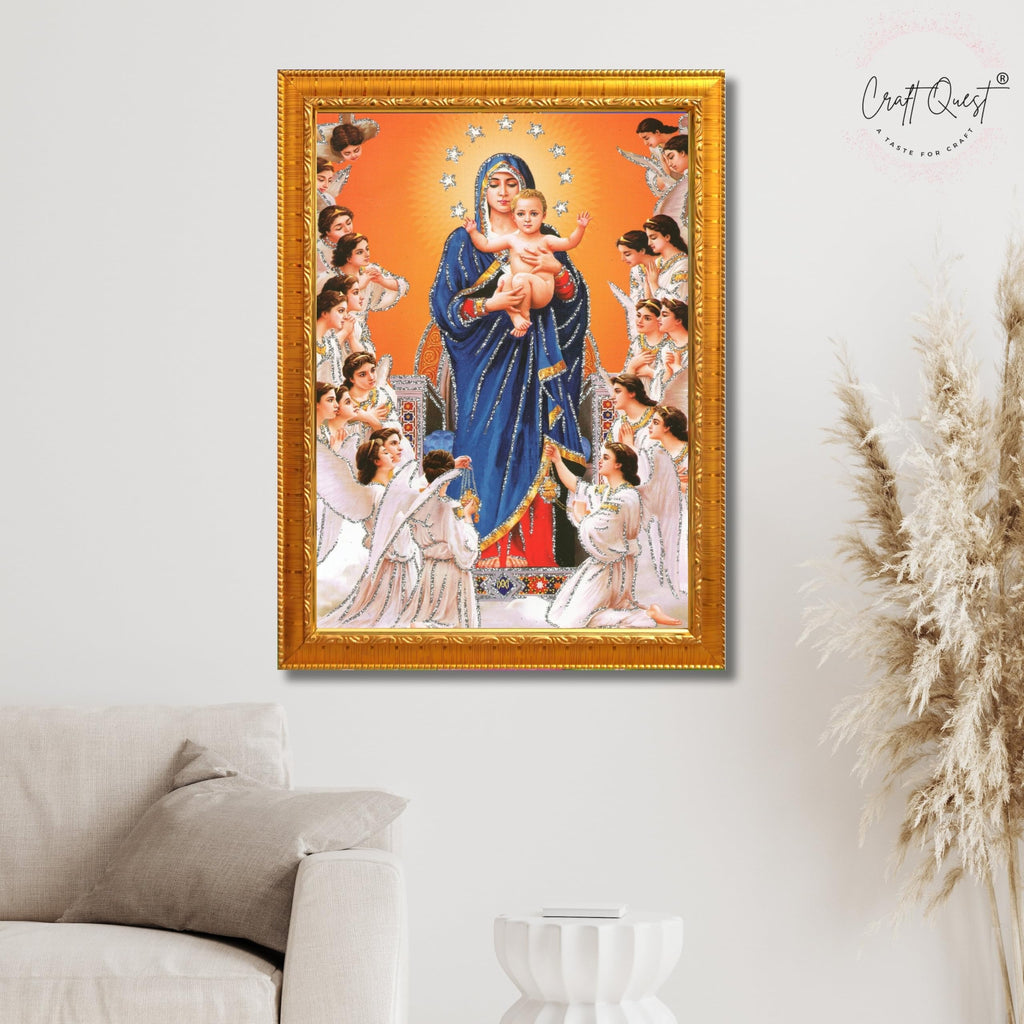 CRAFT QUEST Lord Jesus Christ Painting Aesthetic Hanging Photo Frame Decorative Item Home Decoration and Wall Decor for Living Room and Bedroom