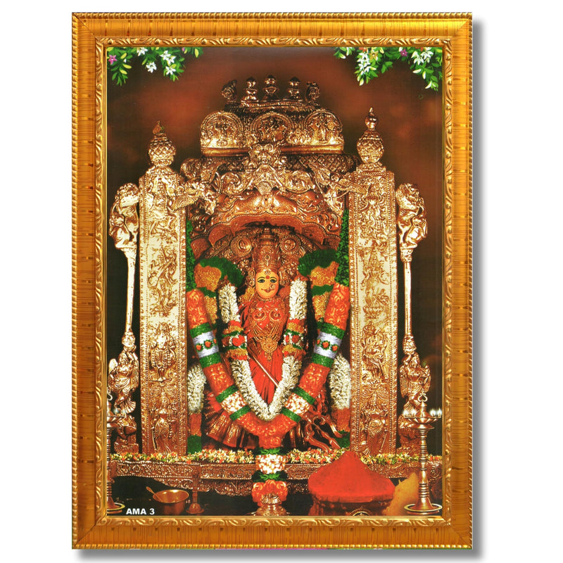 CRAFT QUEST Vijayawada Kanaka Durga Devi Durgamma Wall Photo Frame | South God Frame for Home, Office, Temple & Gifting
