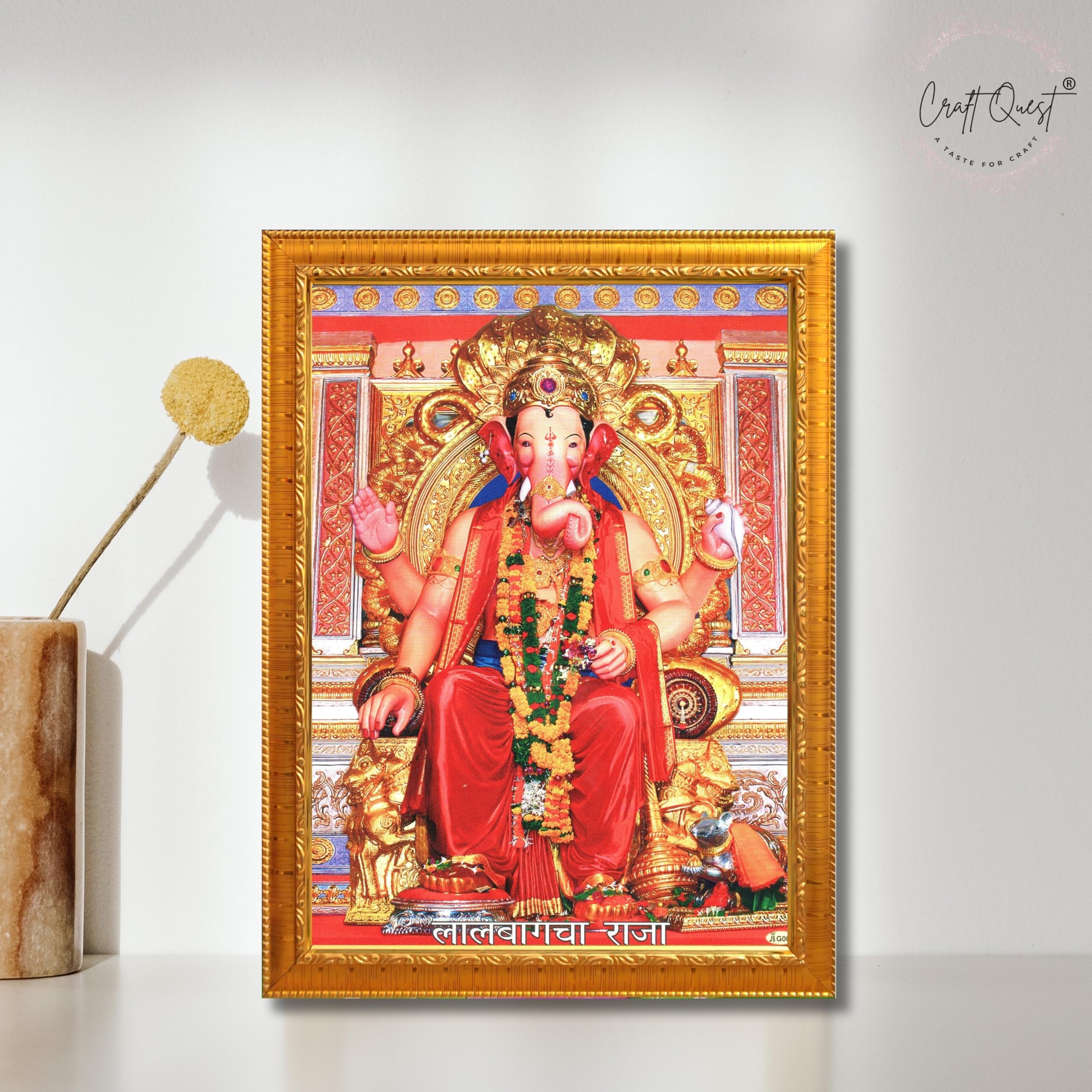 CRAFT QUEST Lord Ganesh ji Modern Wall Painting With Frame For Home and Office Decor,
