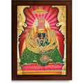CRAFT QUEST Tulja mata photo with frame, Tuljabhawani photo, Tuljapur, Religious Framed Painting with Acrylic glass