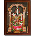 CRAFT QUEST Lord Tirupati Balaji Lakshmi Venkateshwara Swamy Wall Painting Framed, Home, Temple, Pooja, Wall Décor Item