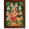 CRAFT QUEST Durga Maa Mata Goddess Nav Navadurga Navdurga Wall Painting Framed Home Decor