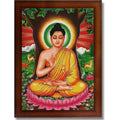 CRAFT QUEST Lord Buddha Photo Frame | Premium HD Spiritual Wall Frame | Peaceful Gautam Buddha Picture for Home Decor, Meditation