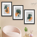 CRAFT QUEST Wall Art Decor Paintings | Set of 3 BOHO Wall Art Frames for Home Decoratio | Ideal for Living Room, Office & Bedroom