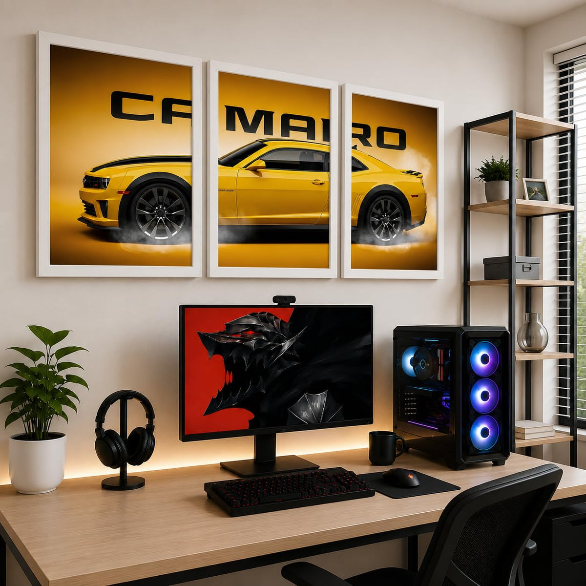 VENUXE ARTS Set Of 3 Big Sports Cars Framed Posters Gift Items for Boys Room Wall Decoration Bedroom, Living Room, Office, Studio Décor | Car Poster Frame for Wall Décor