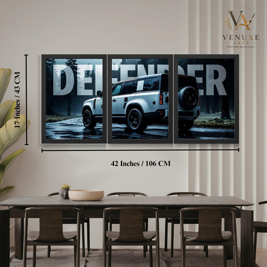 VENUXE ARTS Set Of 3 Big Sports Cars Framed Posters Gift Items for Boys Room Wall Decoration Bedroom Living Room Office Studio Décor | Car Poster Frame for Wall Décor