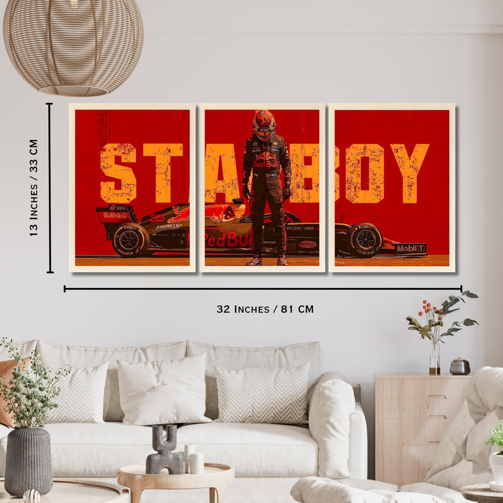 VENUXE ARTS Set Of 3 Big Sports Cars Framed Posters Gift Items for Boys Room Wall Decoration Bedroom Living Room Office Studio Décor | Car Poster Frame for Wall Décor