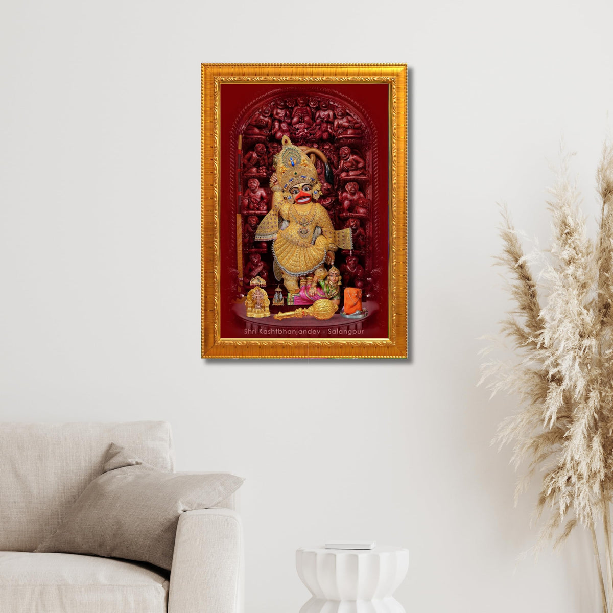 CRAFT QUEST Shree Kashtabhanjan Dev Hanumanji Salangpur Religious Photo Frame Synthetic, Wall hangings