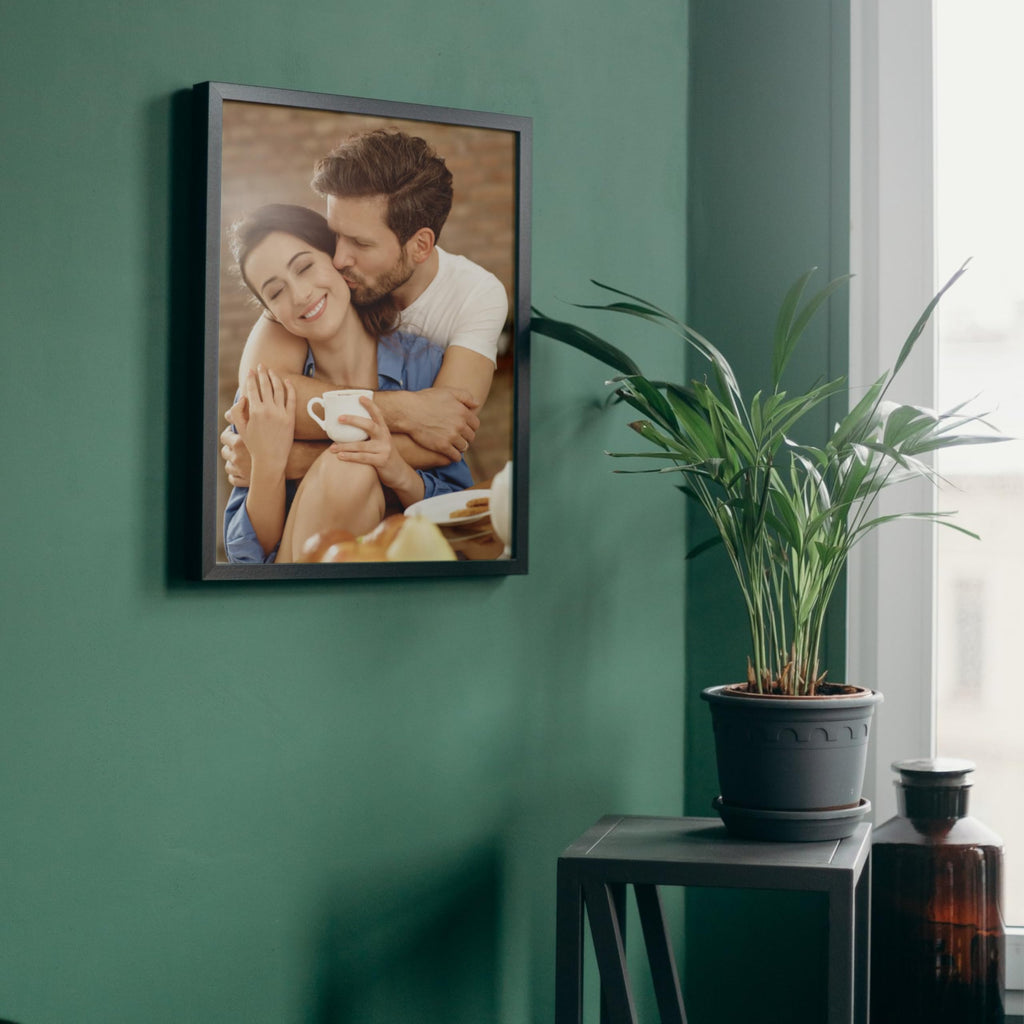 CRAFT QUEST Personalized Photo Frames With Acrylic sheet | Customized Photo Frame For Wall Decoration, Valentines day, Marriage, Birthday, Anniversary Gift Photo Frame With Your Own Picture Black